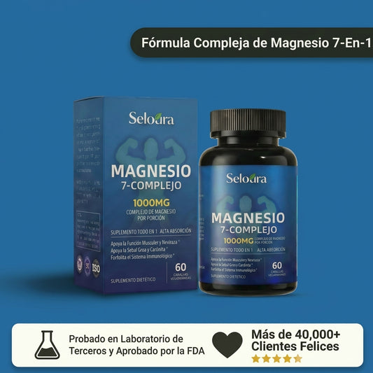 Cápsulas de complejo de magnesio Seloura 7 en 1