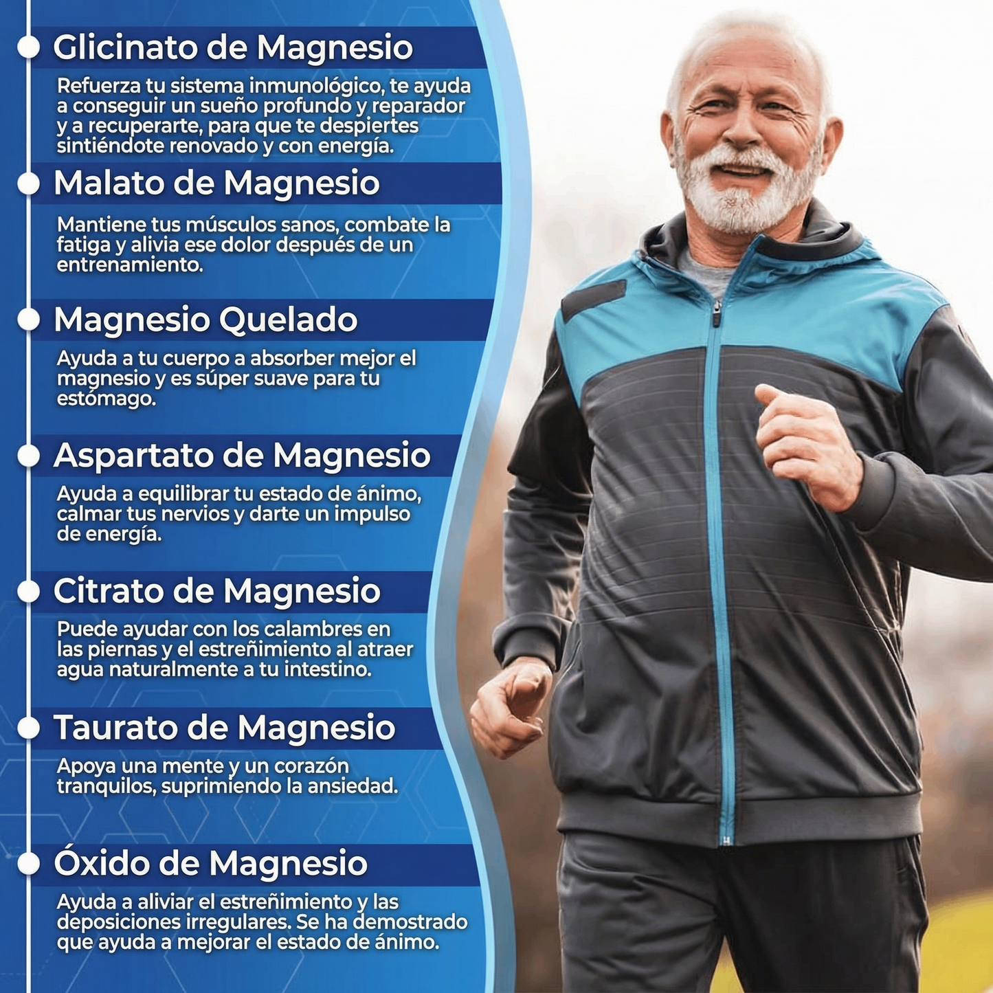 Cápsulas de complejo de magnesio Seloura 7 en 1